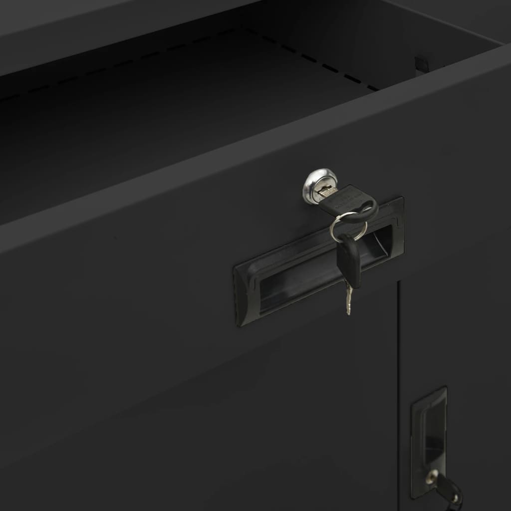 Armoire de bureau et jardinière Anthracite 90x40x125 cm Acier - XIOS