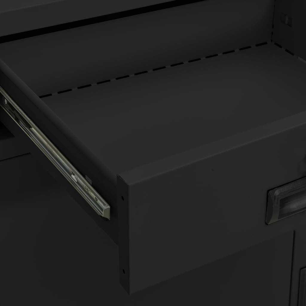 Armoire de bureau et jardinière Anthracite 90x40x125 cm Acier - XIOS