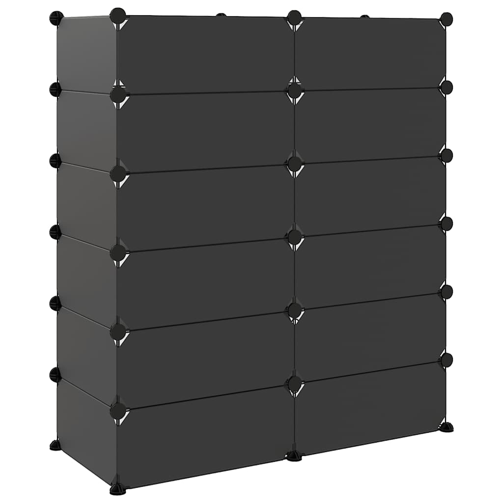 Étagère à chaussures Noir 94,5x36,5x106 cm PP - XIOS