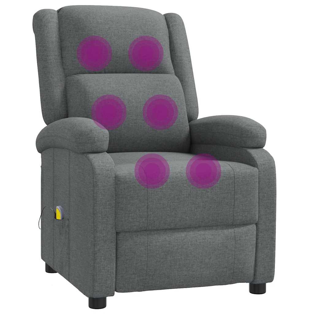 Fauteuil de massage Gris foncé Tissu - XIOS
