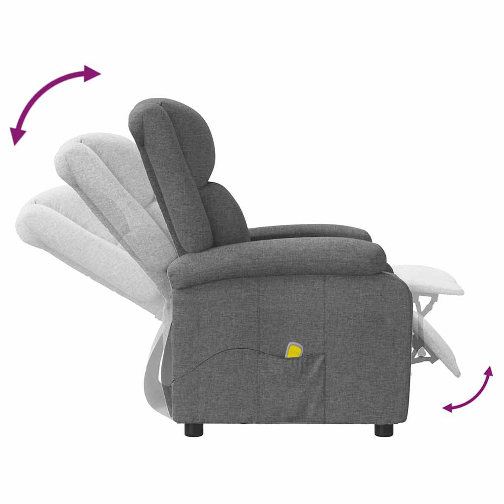 Fauteuil de massage Gris foncé Tissu - XIOS
