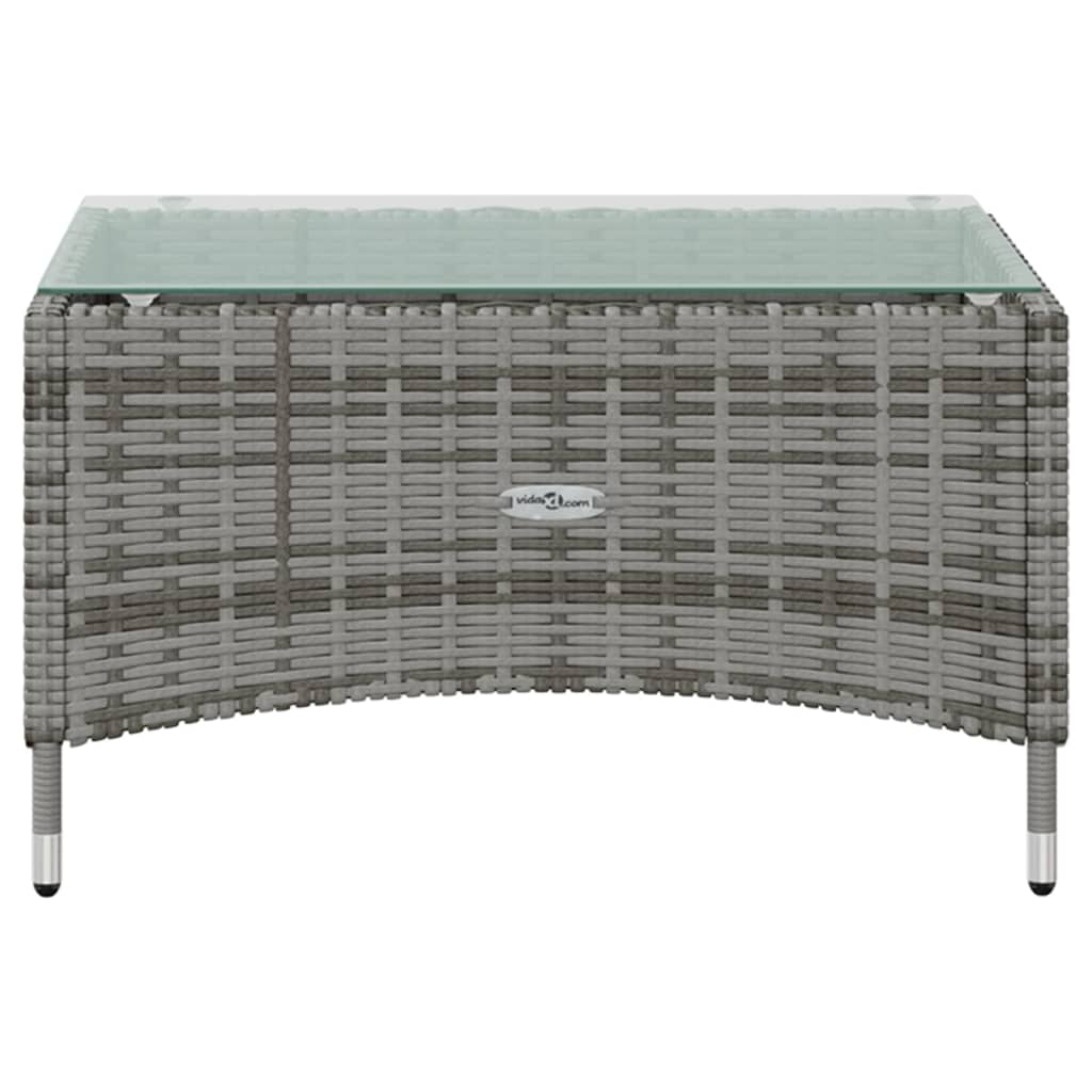 Salon de jardin 8 pcs avec coussins résine tressée gris