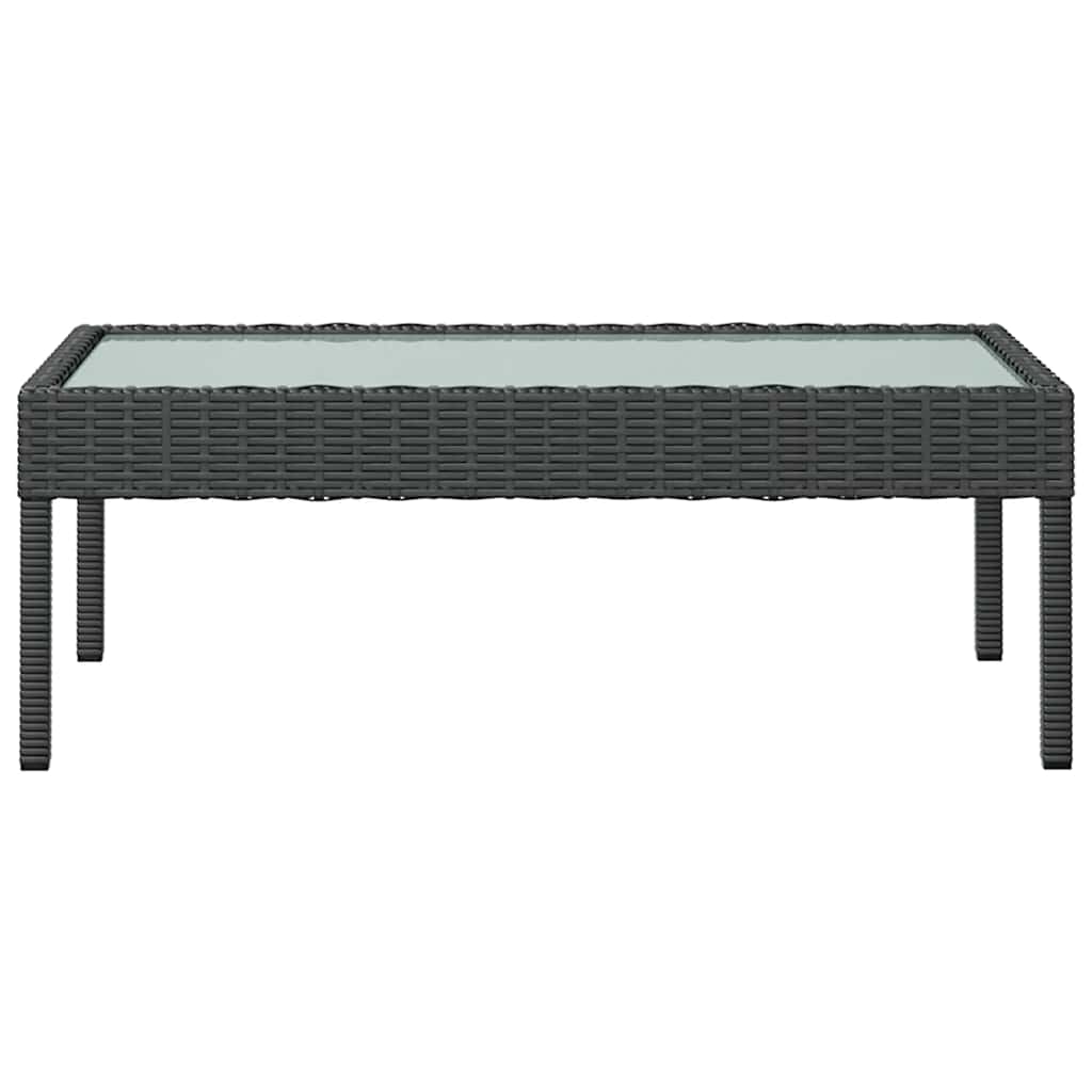 Salon de jardin 8 pcs avec coussins résine tressée noir