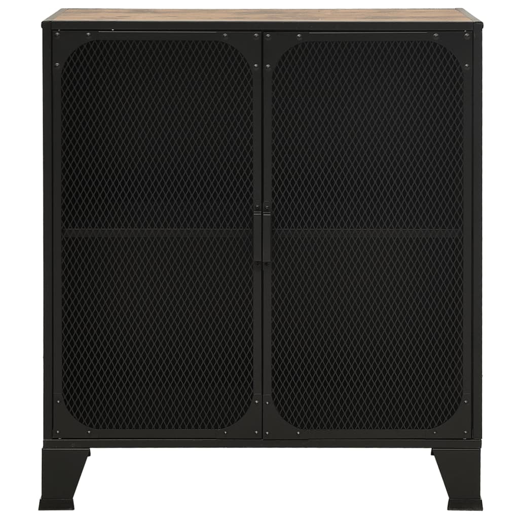 Armoires de rangement 2 pcs Marron 72x36x82 cm Métal et MDF - XIOS