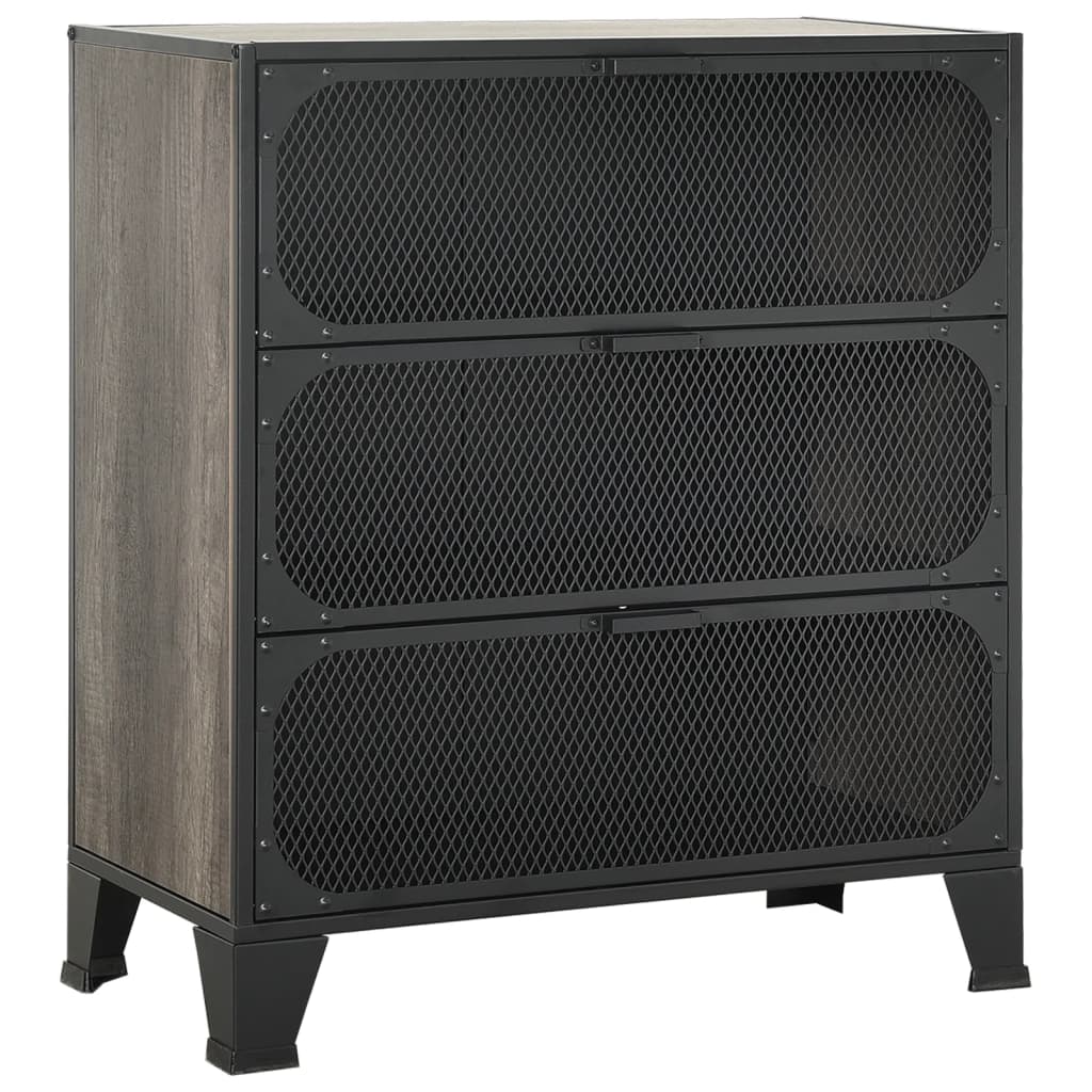 Armoires de rangement 2 pcs Gris 72x36x82 cm Métal et MDF - XIOS