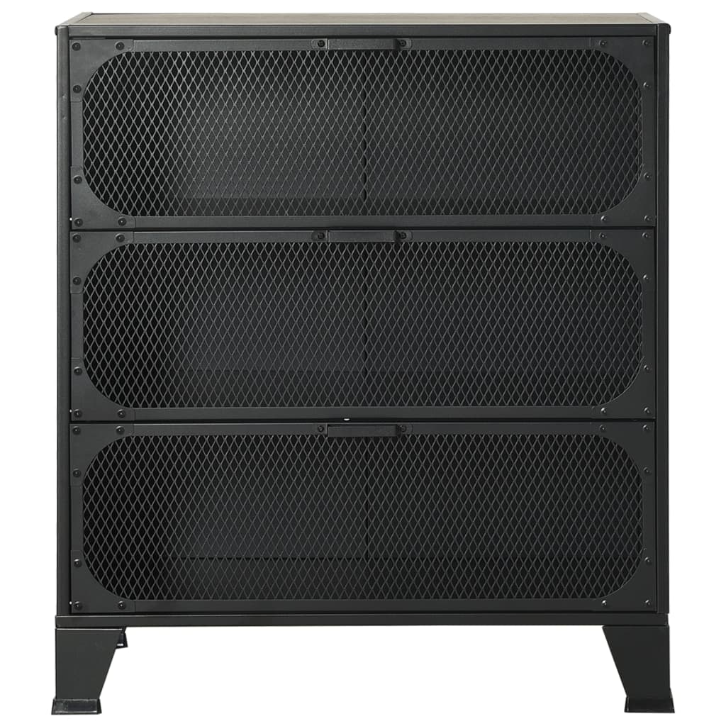 Armoires de rangement 2 pcs Gris 72x36x82 cm Métal et MDF - XIOS