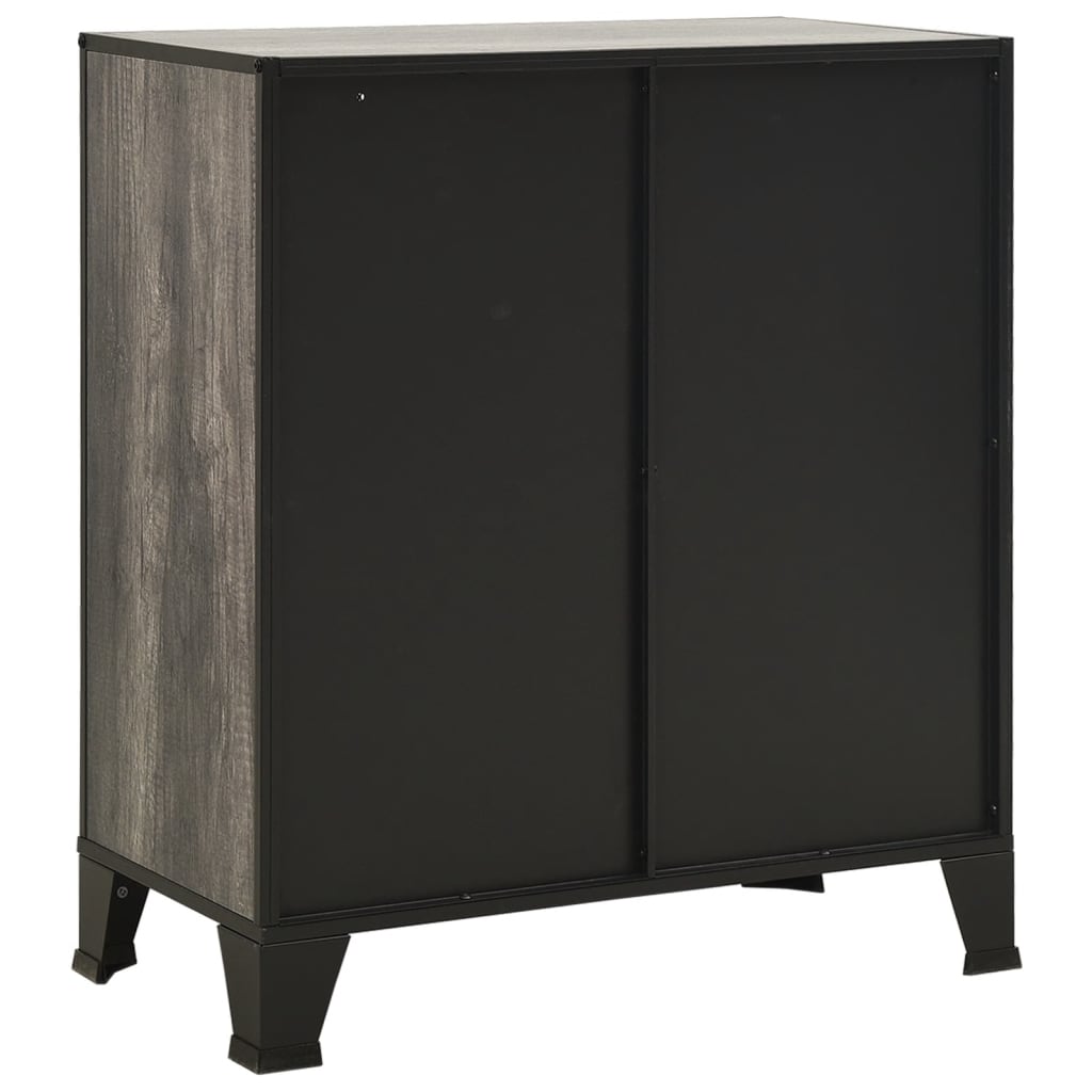Armoires de rangement 2 pcs Gris 72x36x82 cm Métal et MDF - XIOS