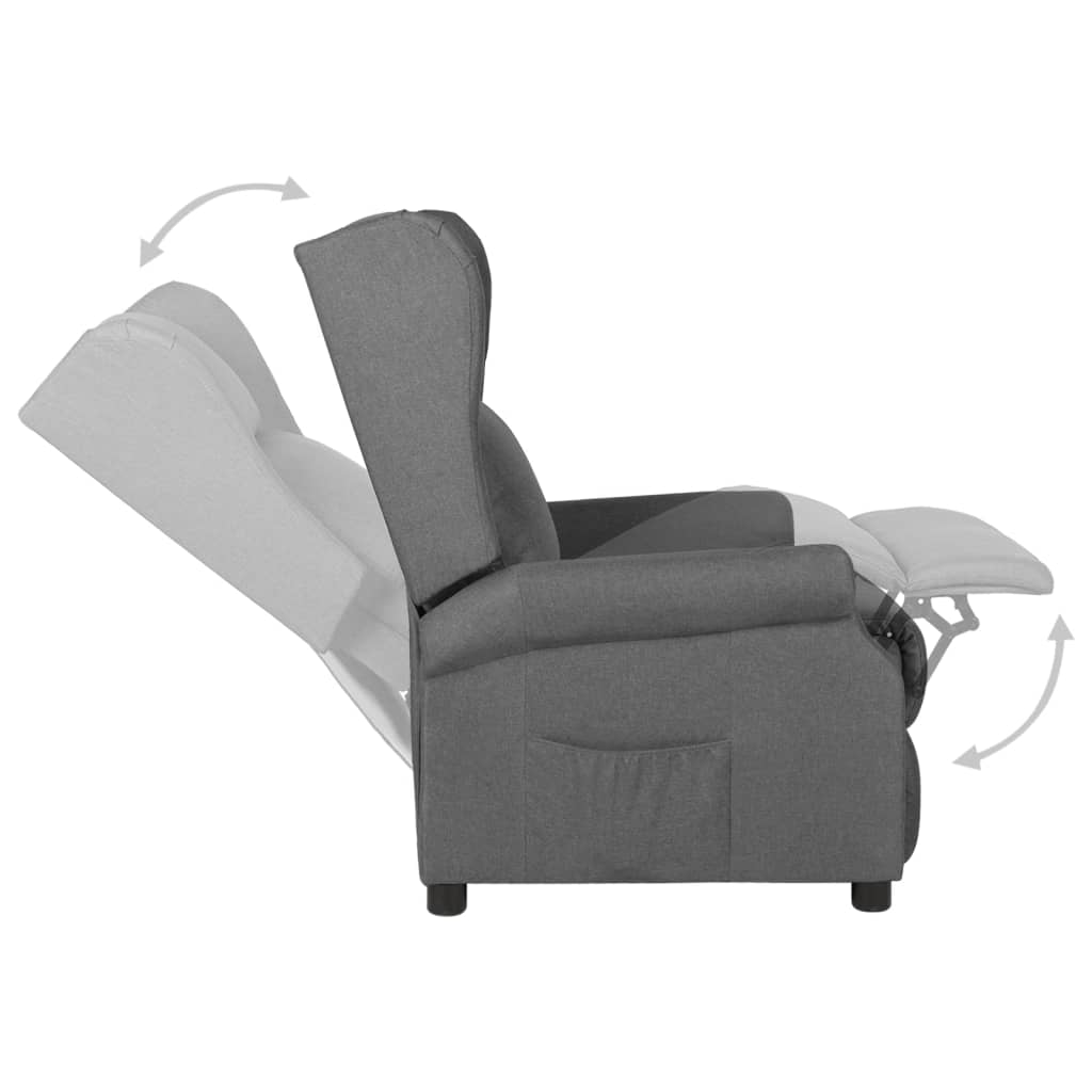 Fauteuil inclinable Gris clair Tissu