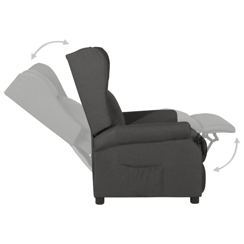 Fauteuil inclinable Gris foncé Tissu - XIOS