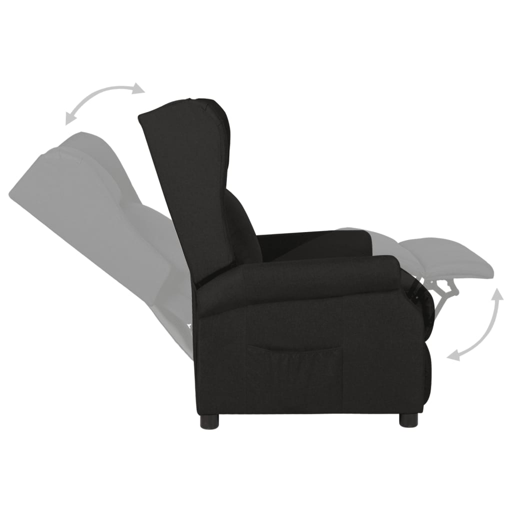 Fauteuil inclinable Noir Tissu - XIOS