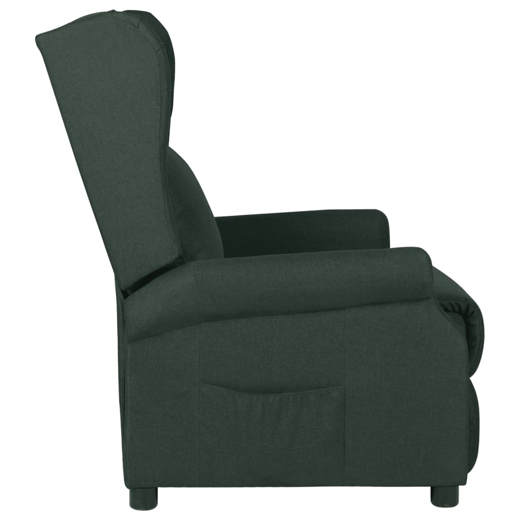 Fauteuil inclinable Vert foncé Tissu