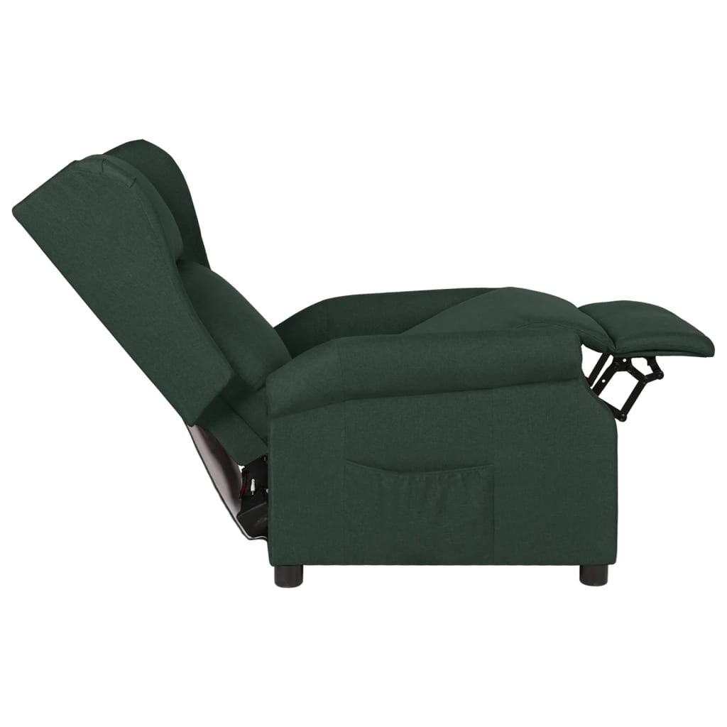 Fauteuil inclinable Vert foncé Tissu