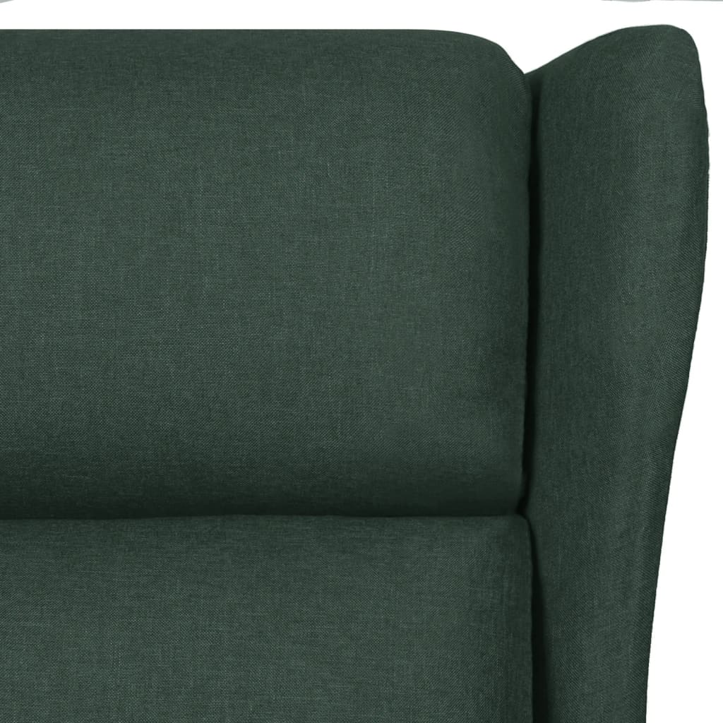 Fauteuil inclinable Vert foncé Tissu