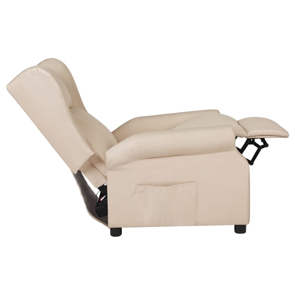 Fauteuil inclinable Crème Tissu - XIOS