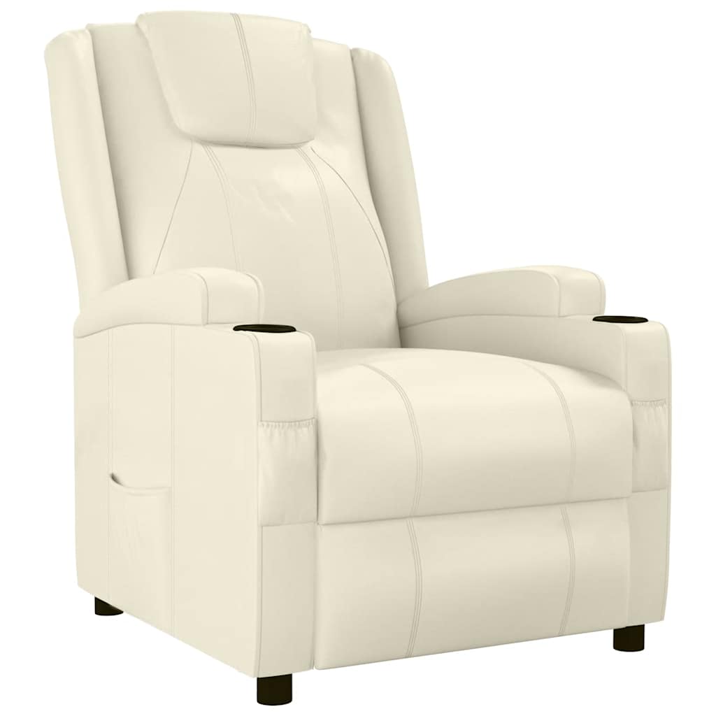 Fauteuil inclinable Blanc crème Similicuir - XIOS