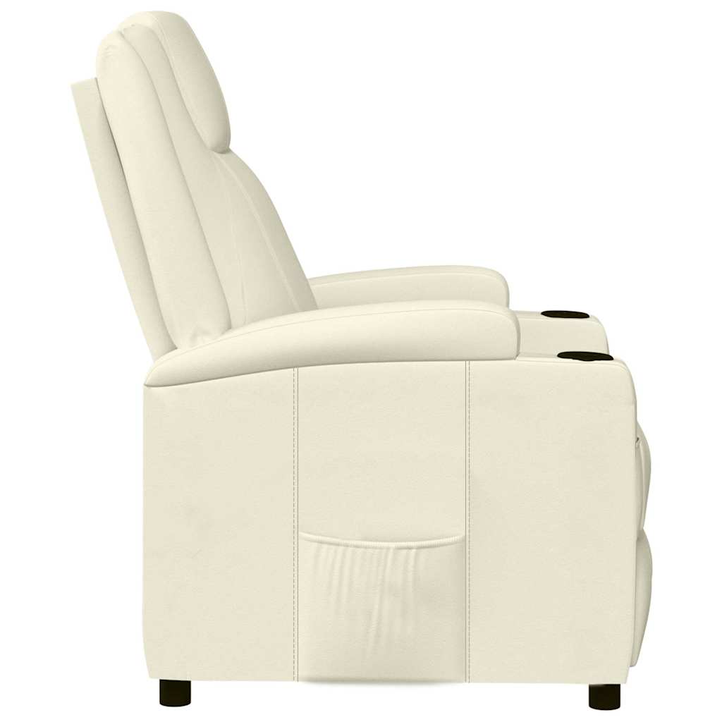 Fauteuil inclinable Blanc crème Similicuir - XIOS
