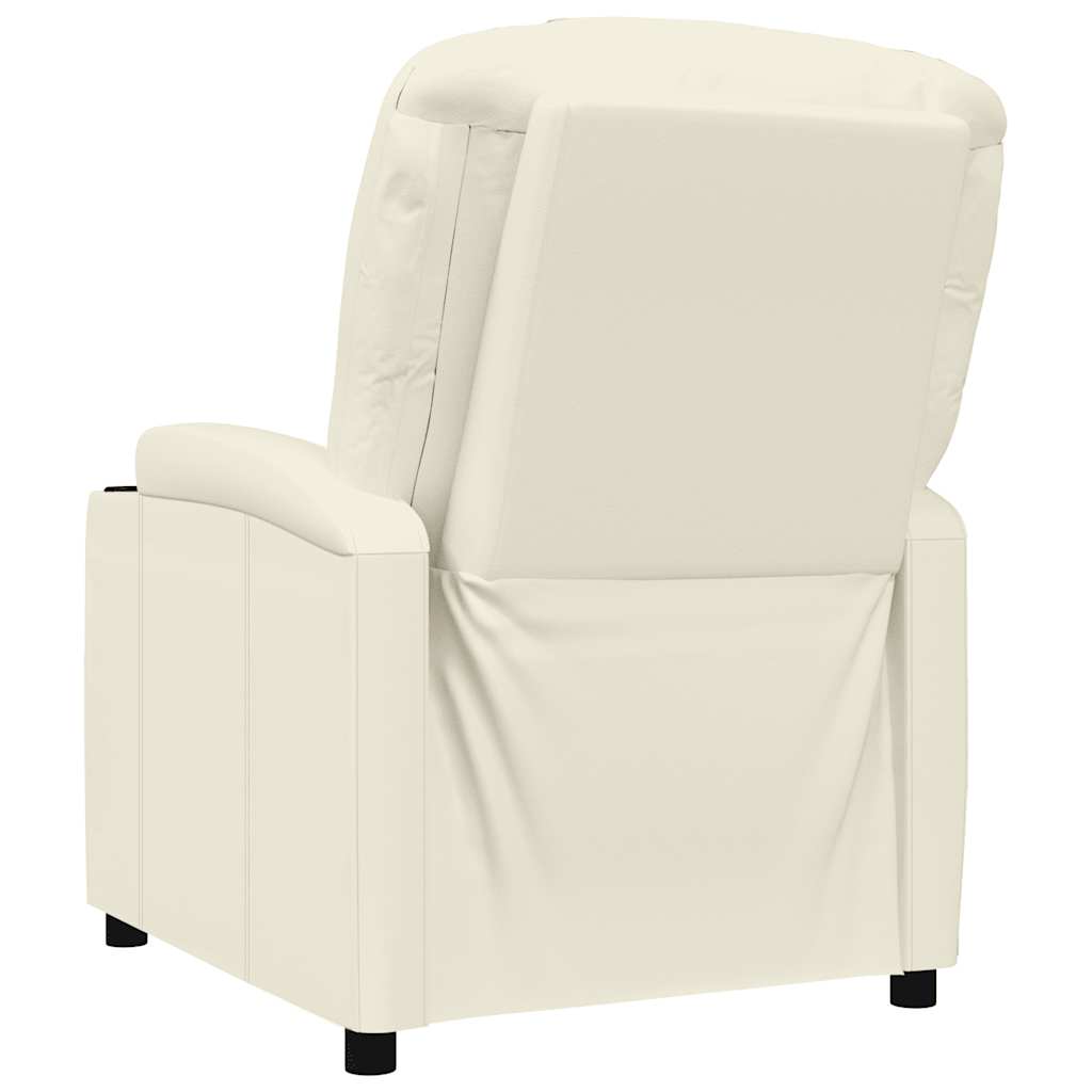 Fauteuil inclinable Blanc crème Similicuir - XIOS