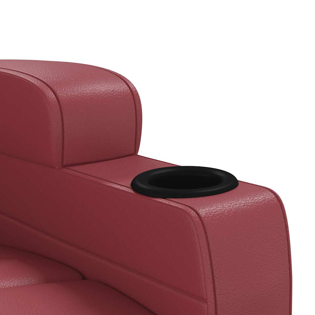 Fauteuil inclinable Rouge bordeaux Similicuir - XIOS