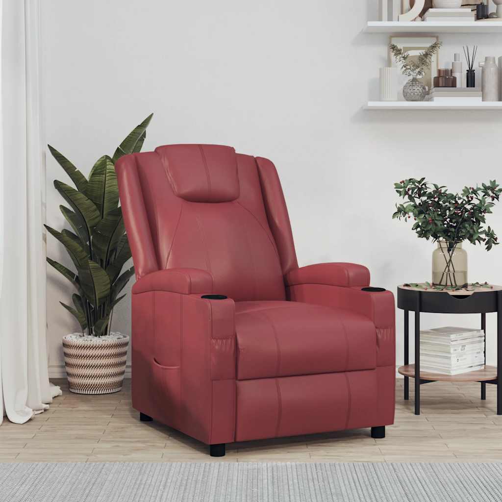 Fauteuil inclinable Rouge bordeaux Similicuir - XIOS