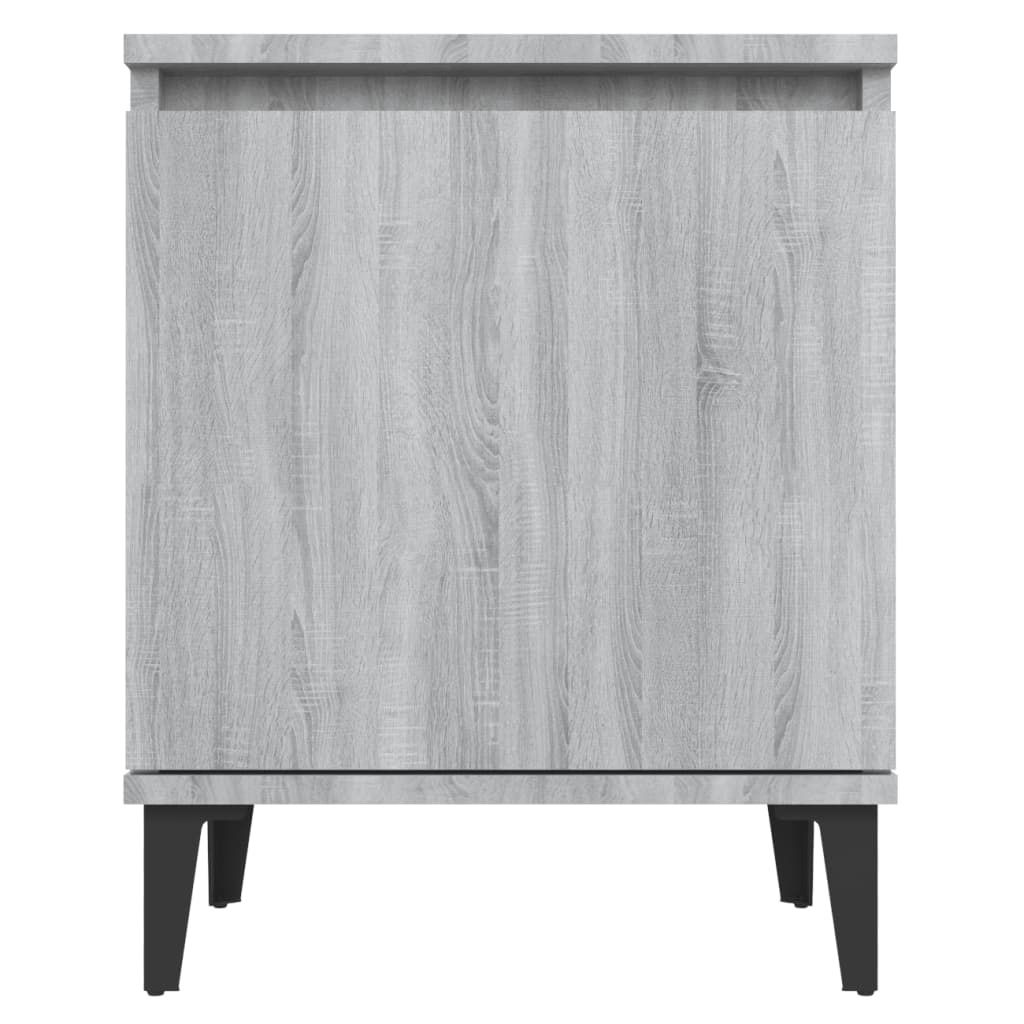 Table de chevet avec pieds en métal Sonoma gris 40x30x50 cm - XIOS