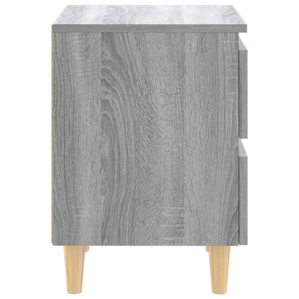 Table de chevet avec pieds en bois Sonoma gris 40x35x50 cm - XIOS