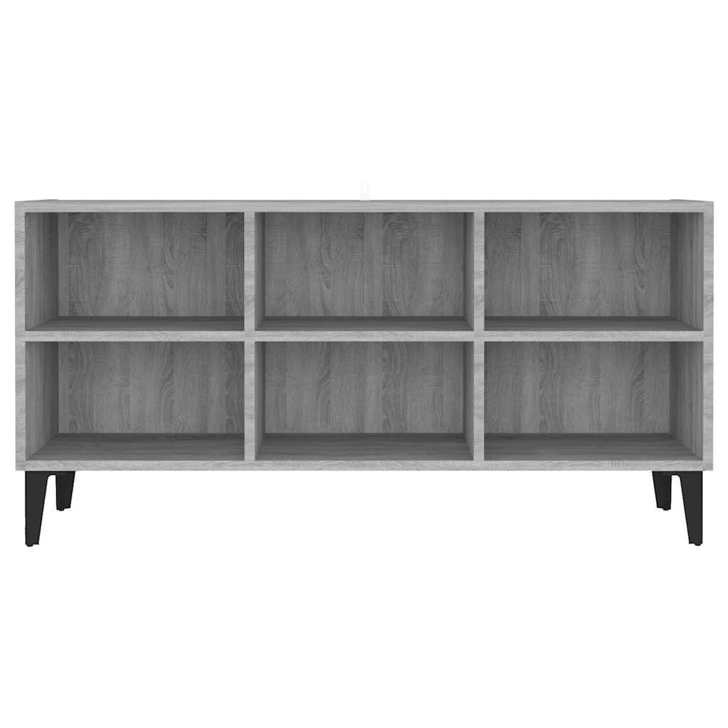 Meuble TV avec pieds en métal Sonoma gris 103,5x30x50 cm - XIOS
