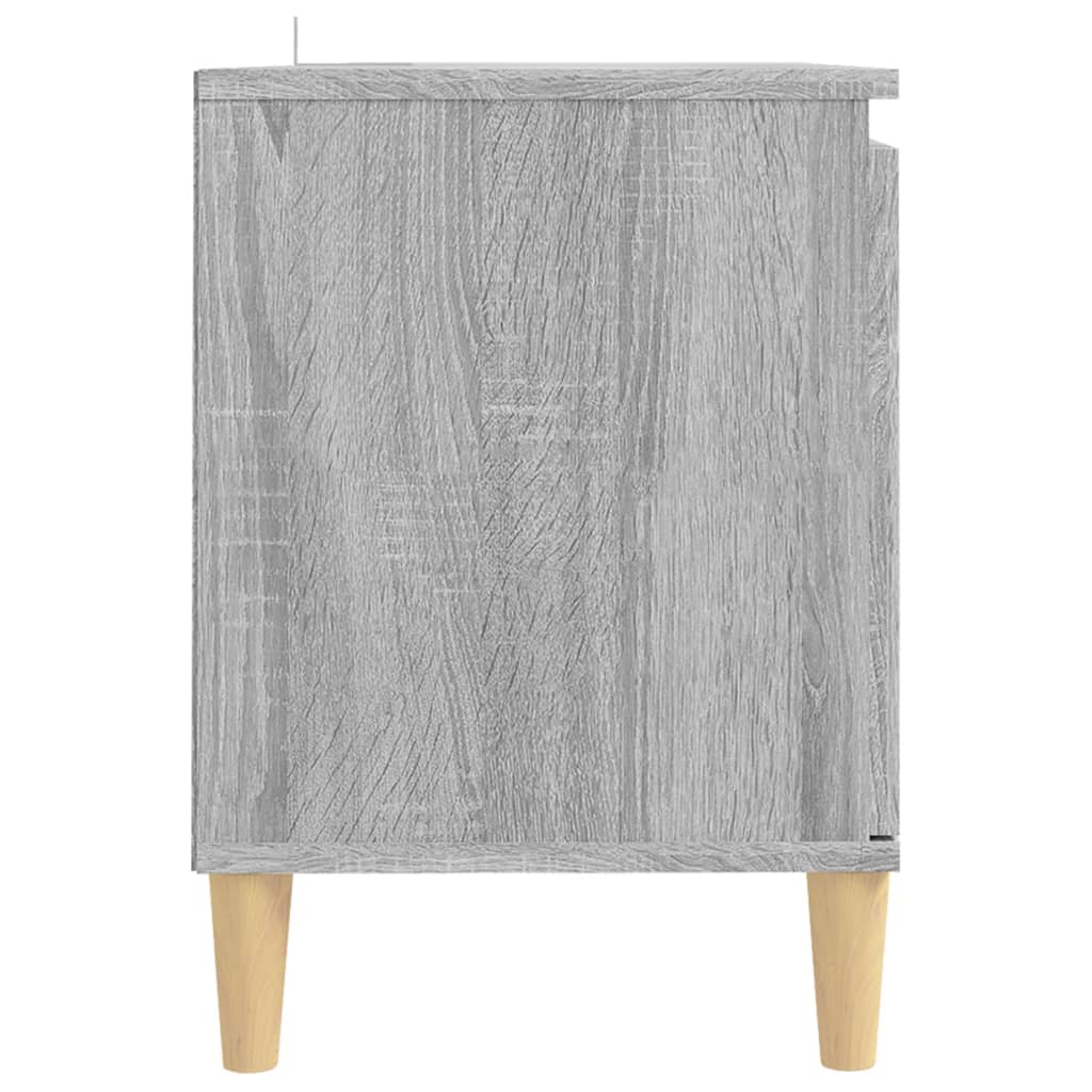Meuble TV avec pieds en bois solide Sonoma gris 103,5x35x50 cm - XIOS