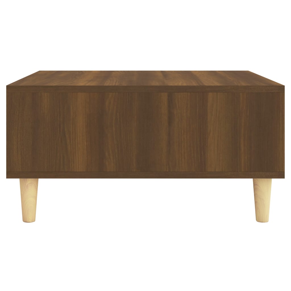 Table basse chêne marron 60x60x30 cm bois d'ingénierie - XIOS
