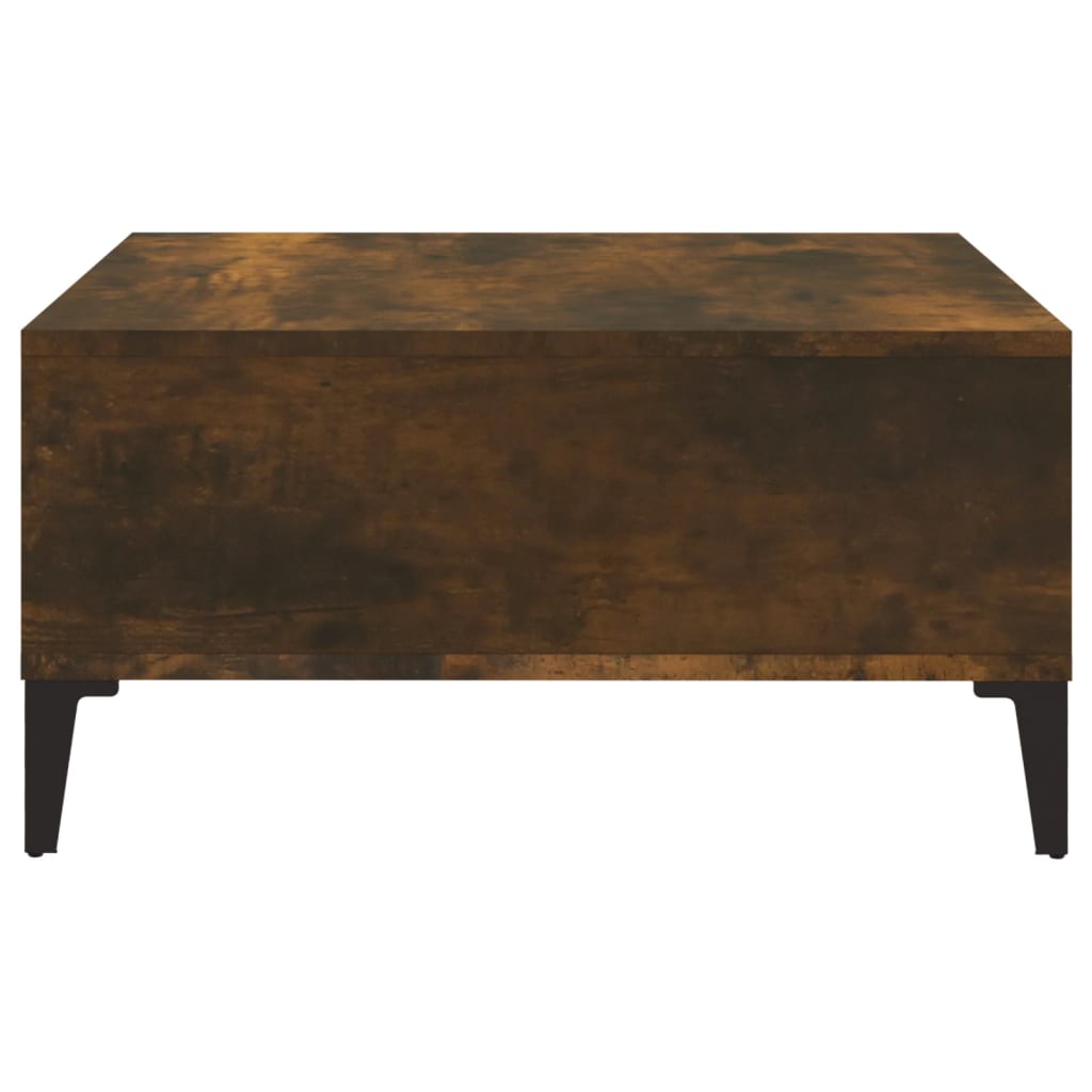 Table basse chêne fumé 60x60x30 cm bois d'ingénierie - XIOS