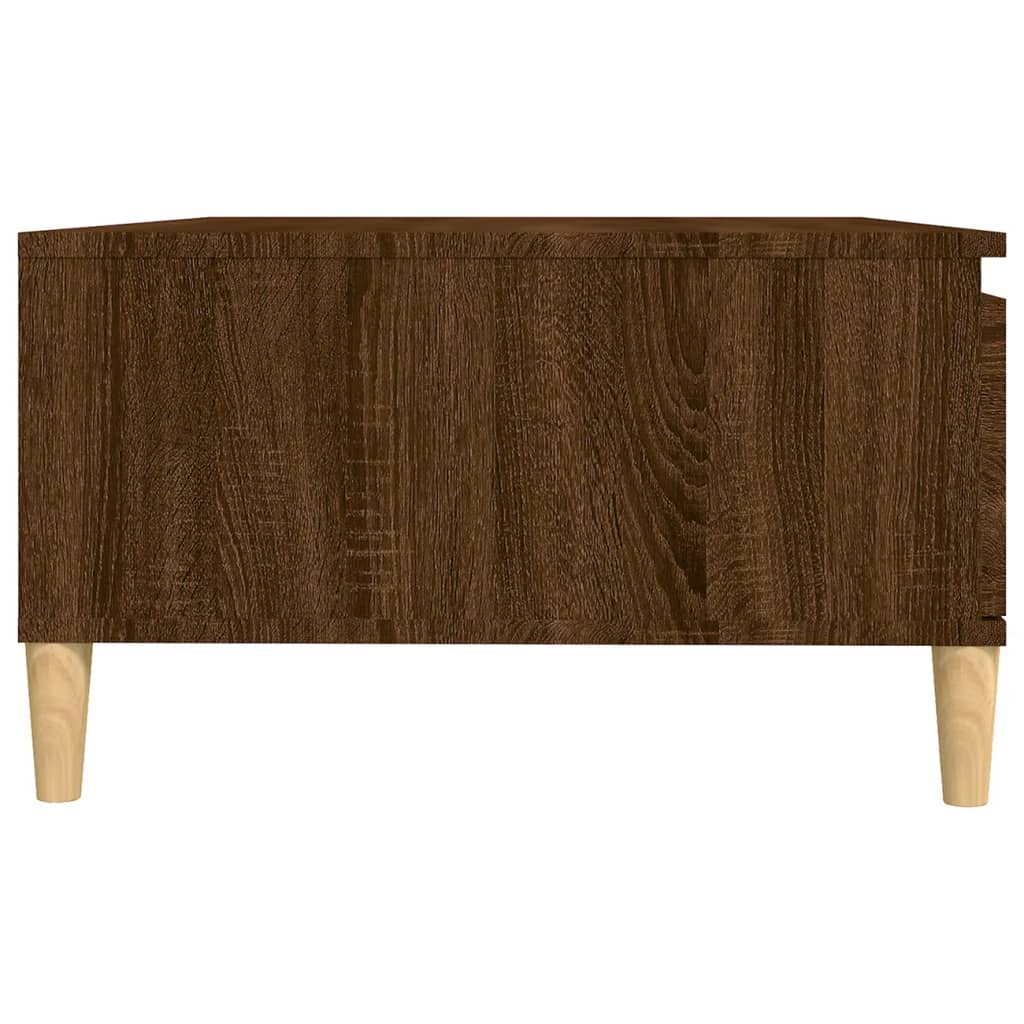Table basse chêne marron 90x60x35 cm bois d'ingénierie - XIOS
