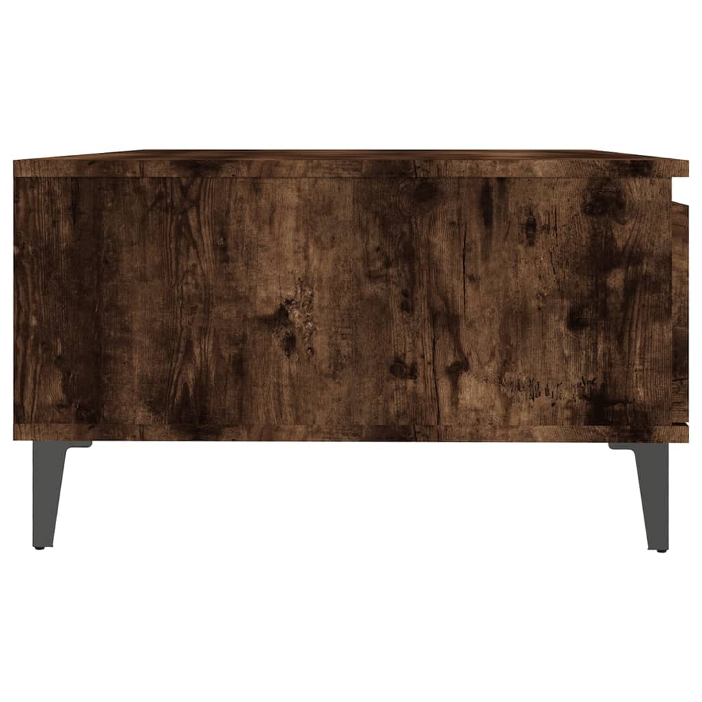 Table basse chêne fumé 90x60x35 cm bois d'ingénierie - XIOS