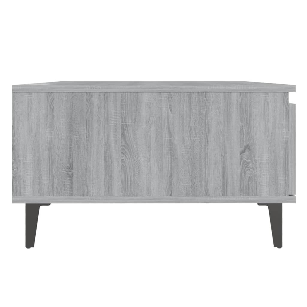 Table basse sonoma gris 90x60x35 cm bois d'ingénierie - XIOS