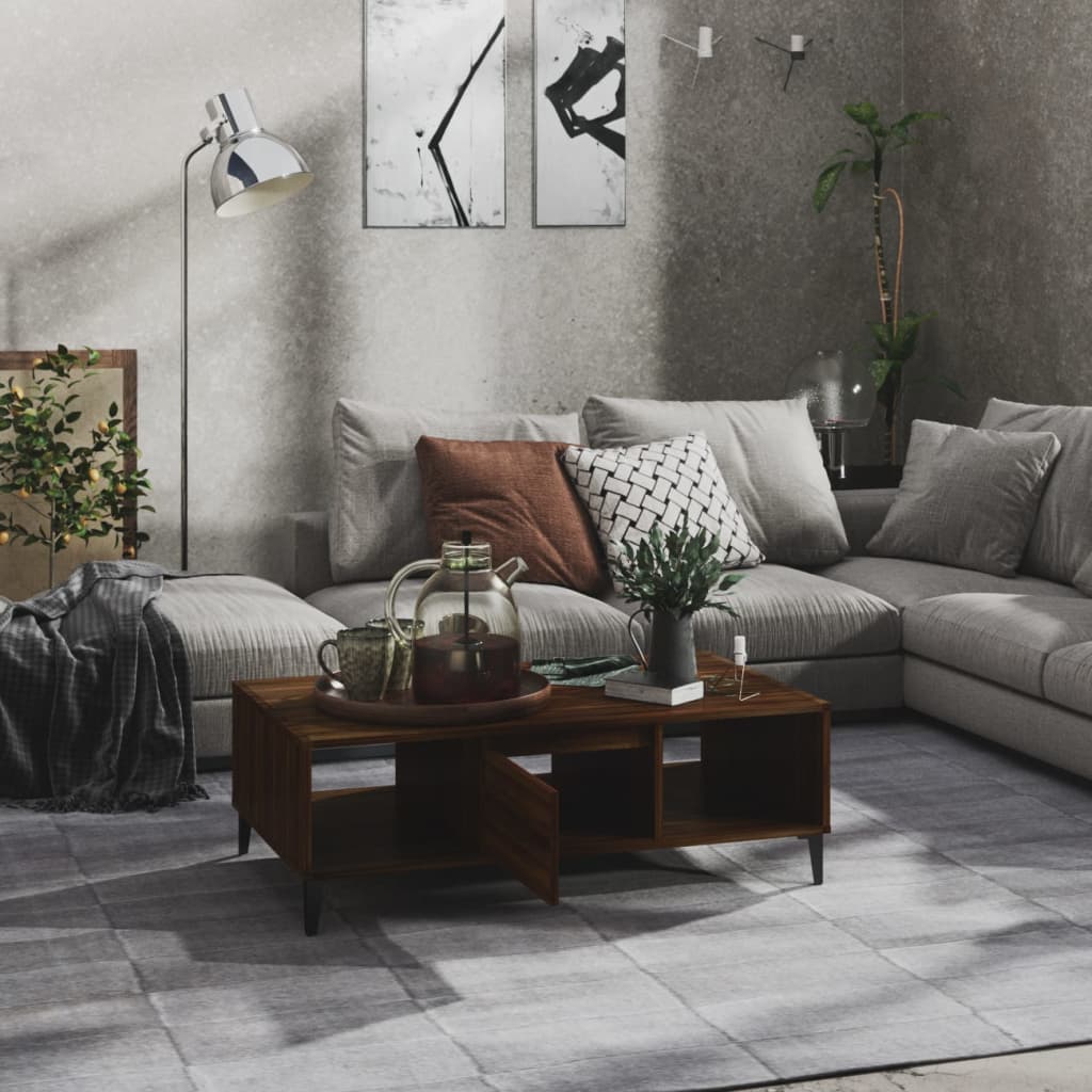 Table basse Chêne marron 103,5x60x35 cm Bois d'ingénierie - XIOS