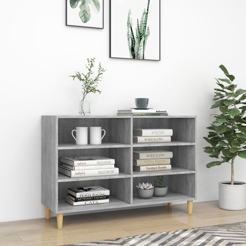 Buffet sonoma gris 103,5x35x70 cm bois d'ingénierie - XIOS