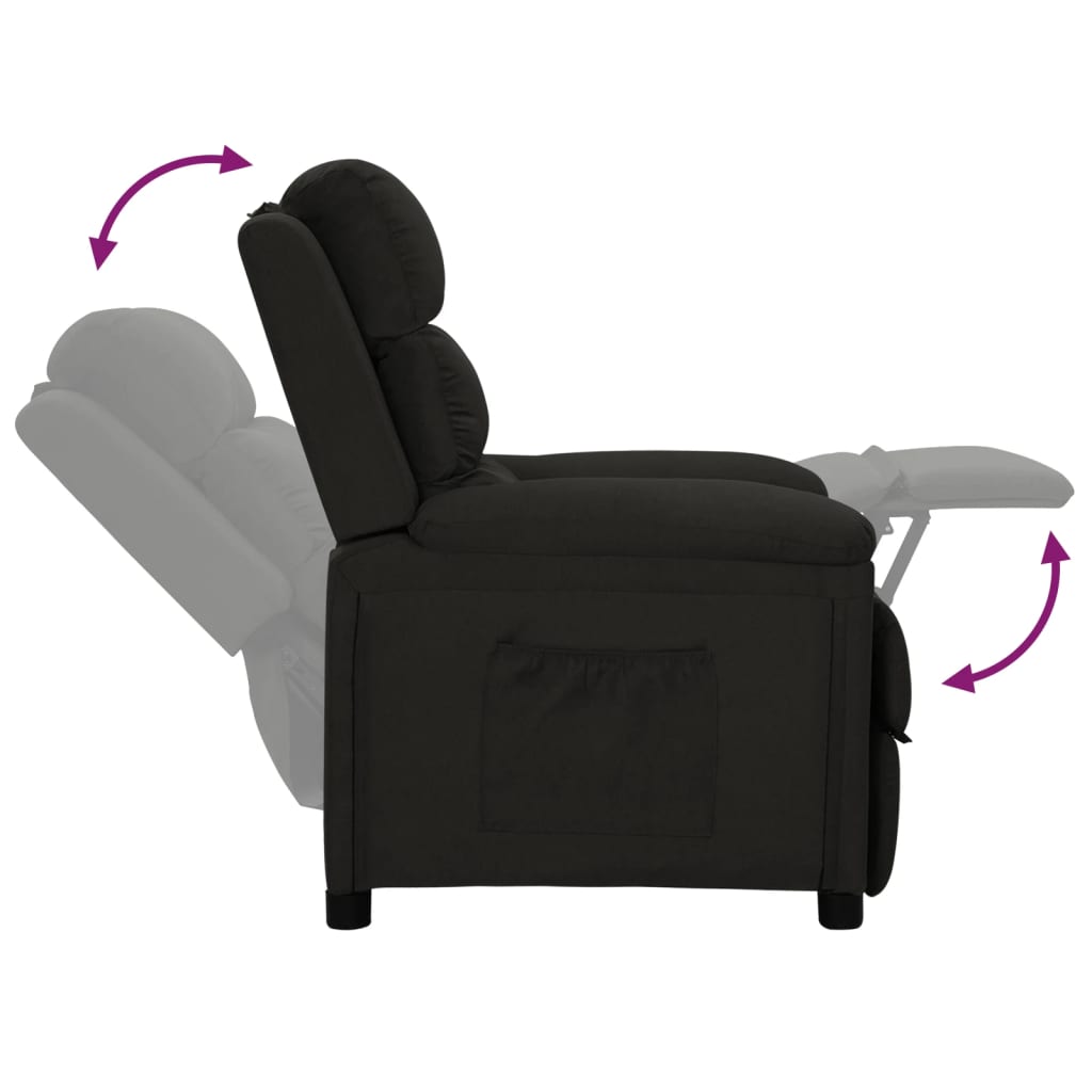 Fauteuil inclinable Noir Tissu - XIOS