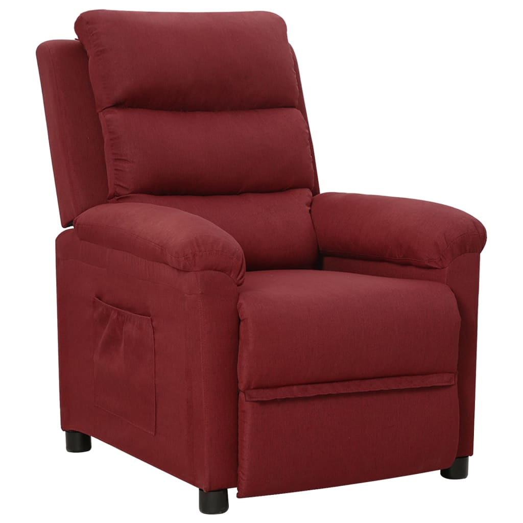 Fauteuil inclinable Rouge bordeaux Tissu - XIOS