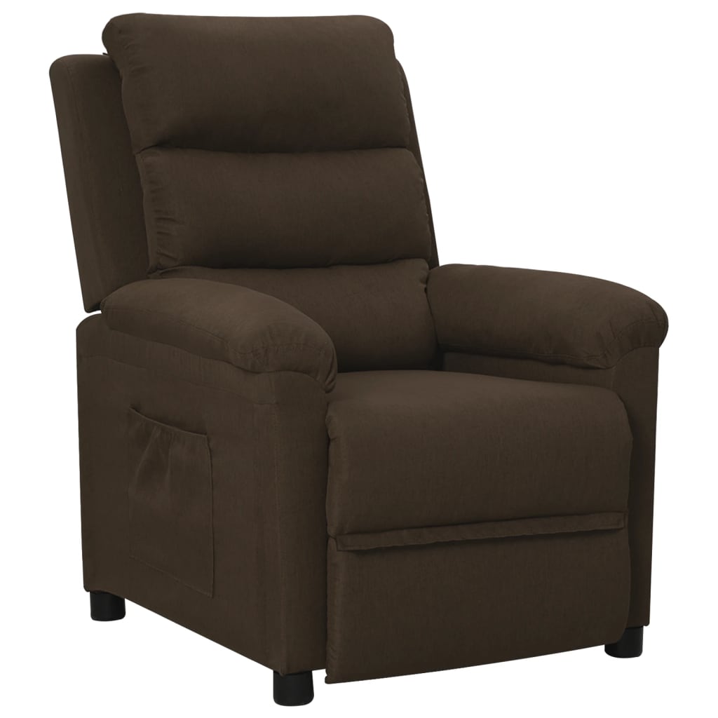 Fauteuil inclinable Marron foncé Tissu - XIOS
