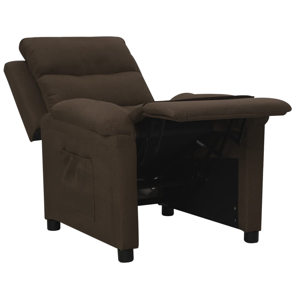 Fauteuil inclinable Marron foncé Tissu - XIOS