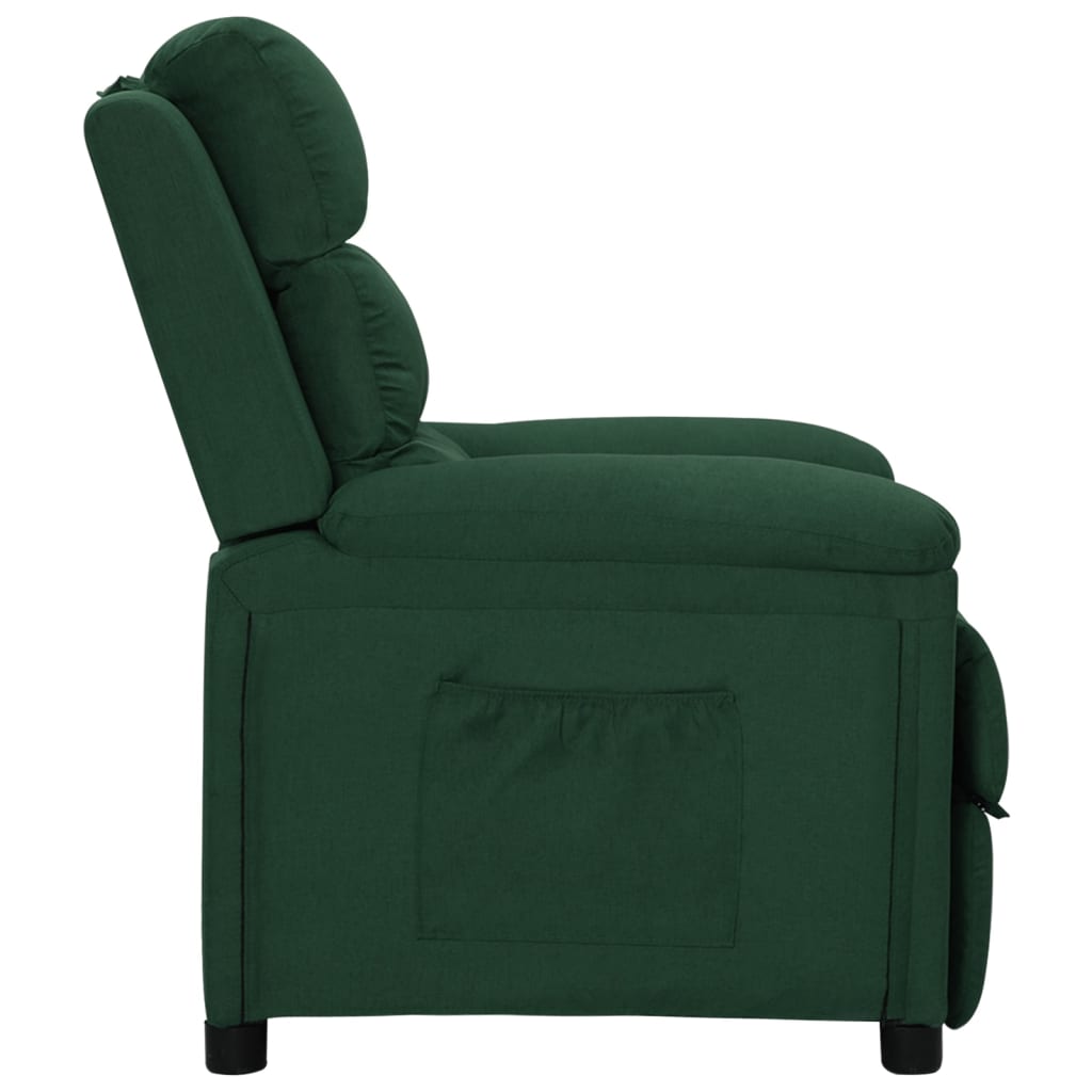 Fauteuil inclinable Vert foncé Tissu - XIOS