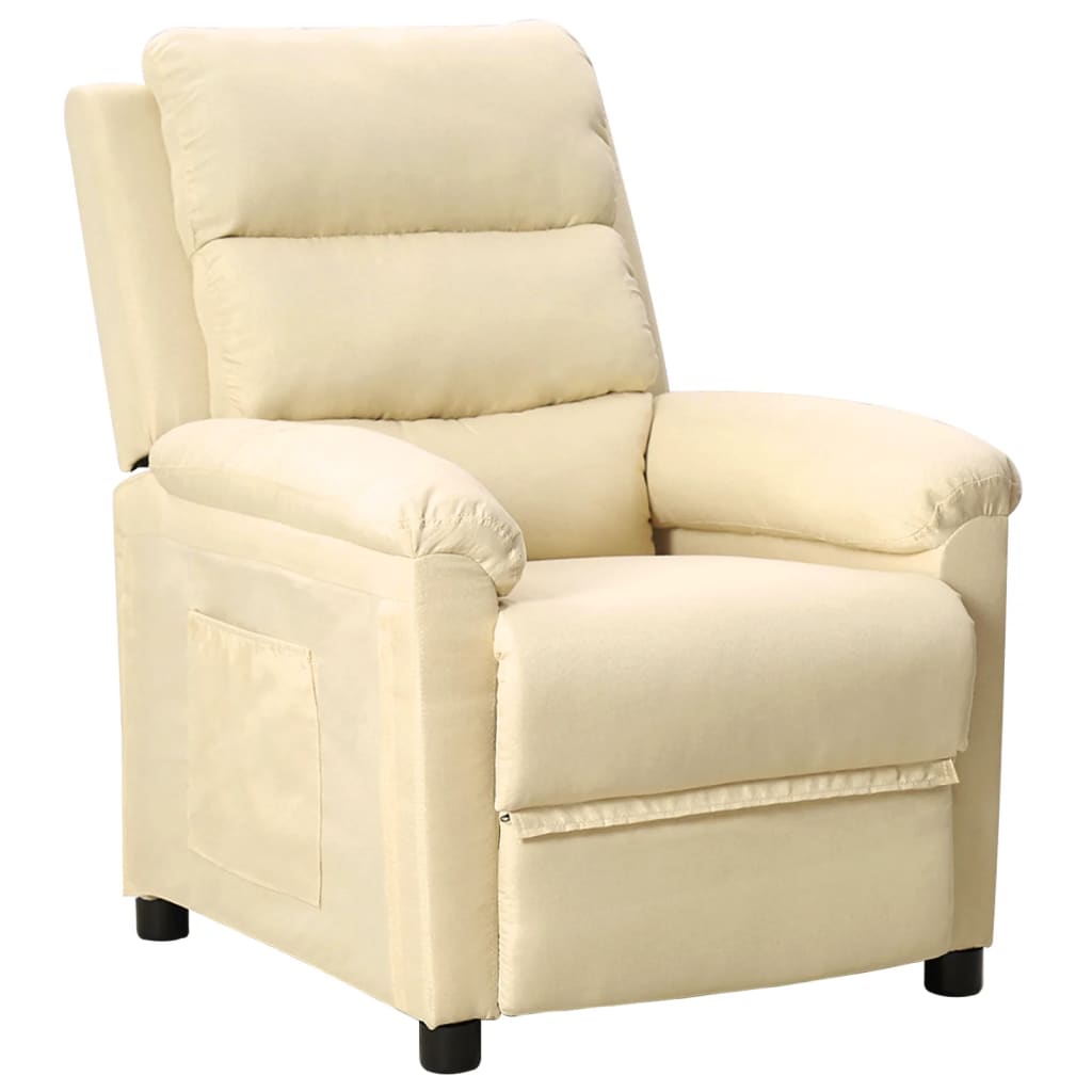 Fauteuil inclinable Crème Tissu - XIOS
