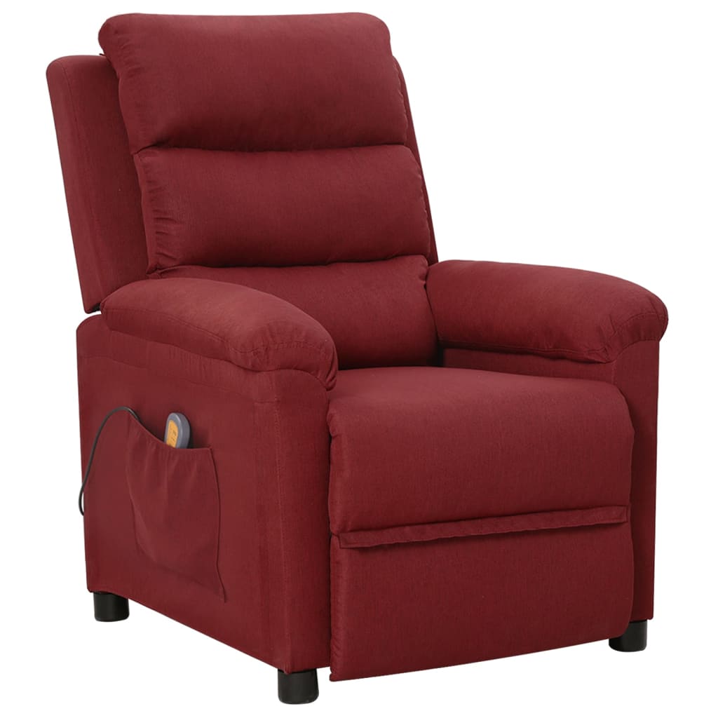 Fauteuil de massage Rouge bordeaux Tissu - XIOS