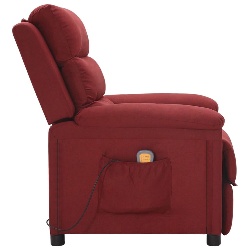 Fauteuil de massage Rouge bordeaux Tissu - XIOS