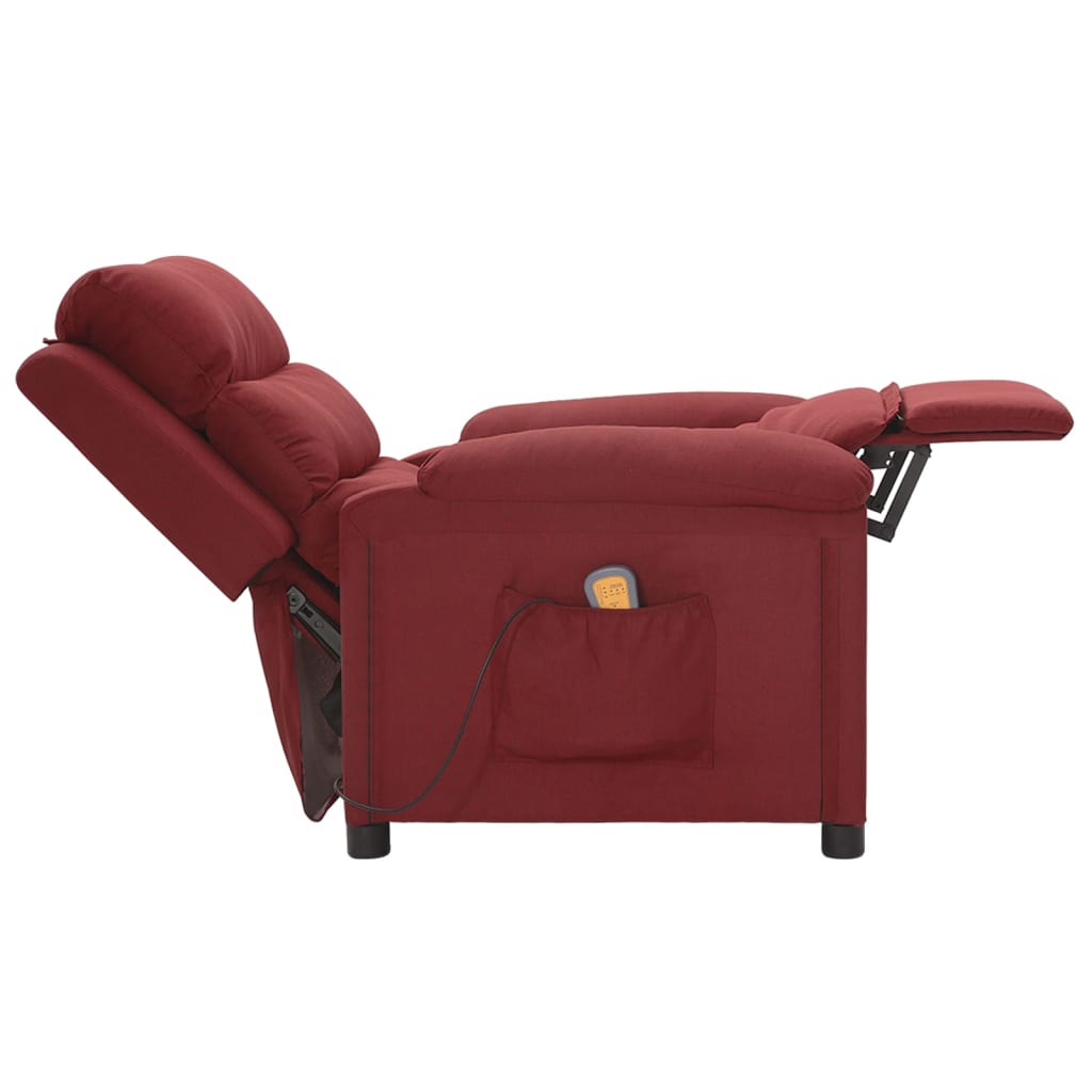 Fauteuil de massage Rouge bordeaux Tissu - XIOS