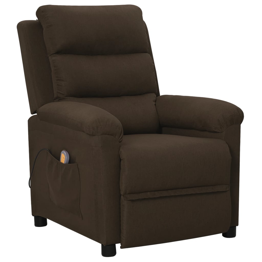 Fauteuil de massage Marron foncé Tissu - XIOS
