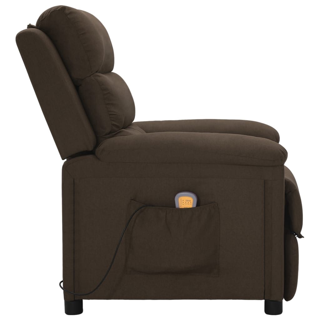 Fauteuil de massage Marron foncé Tissu - XIOS