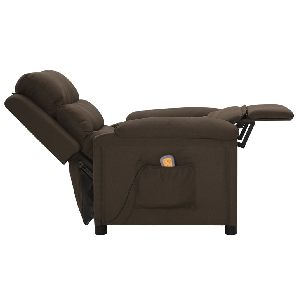 Fauteuil de massage Marron foncé Tissu - XIOS