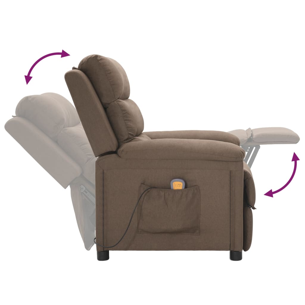 Fauteuil de massage Taupe Tissu - XIOS