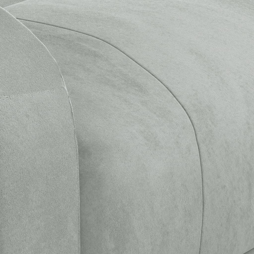 Fauteuil inclinable gris clair velours - XIOS