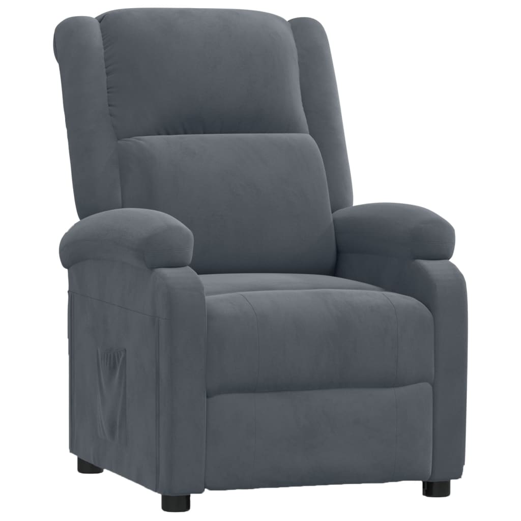 Fauteuil inclinable Gris foncé Velours - XIOS