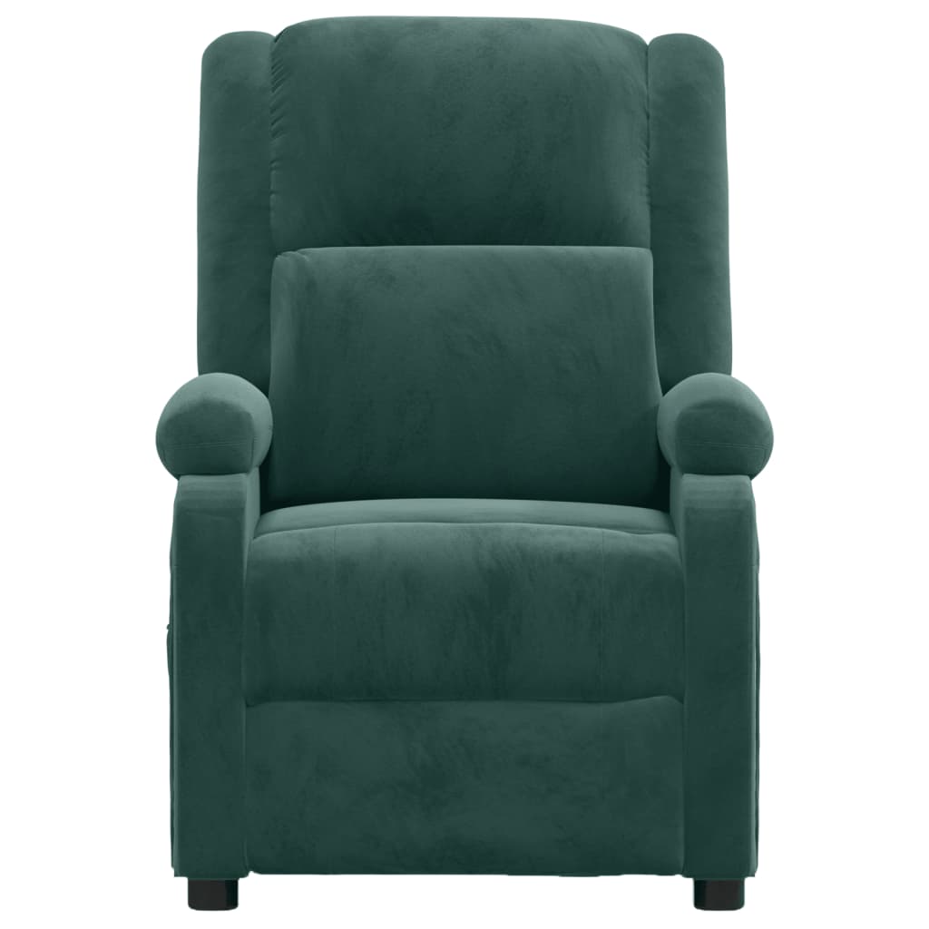 Fauteuil inclinable vert foncé velours - XIOS